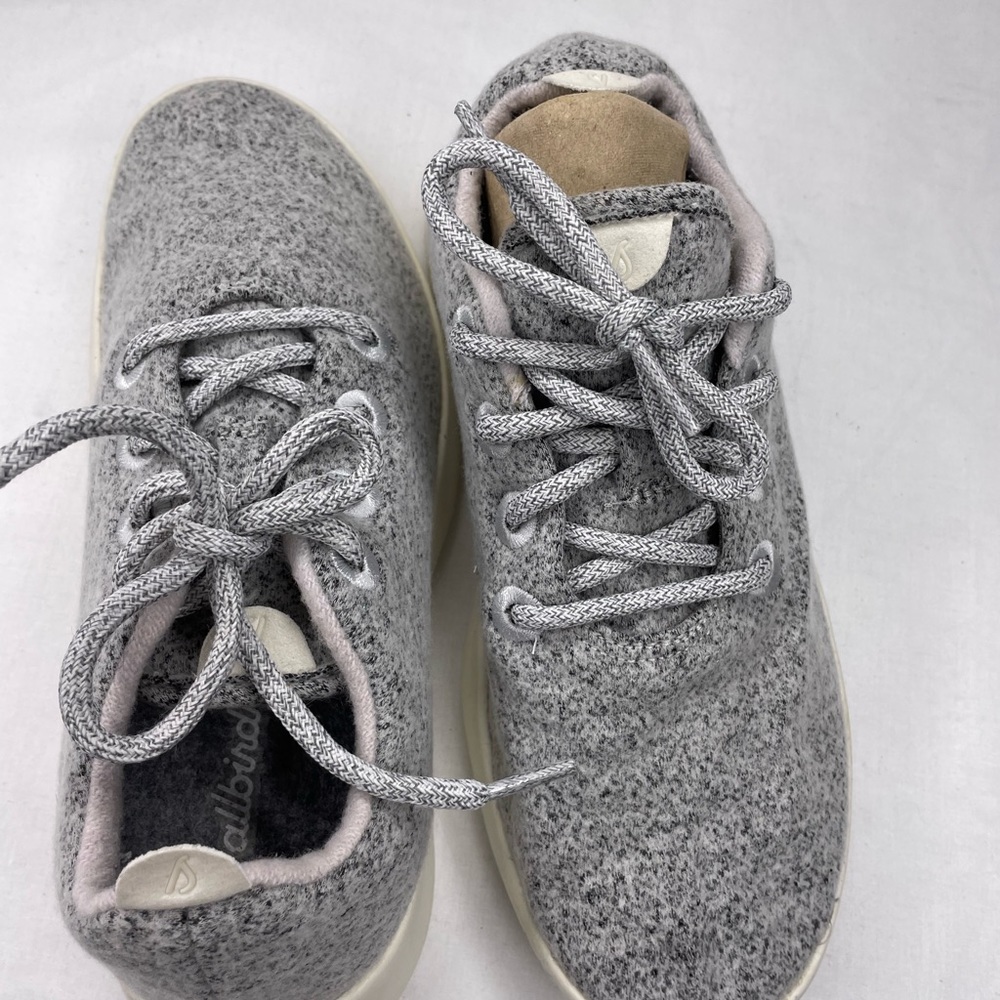 Allbirds wool runners Light dapple grey cream sole womens Tennis Shoe Sz 7. - Picture 11 of 11